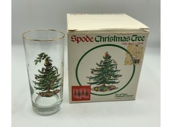 Spode Set Of 4 High Ball Glasses ~ Christmas Tree ~
