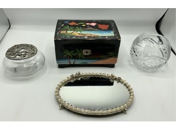 Black Lacquer Jewelry Box And More