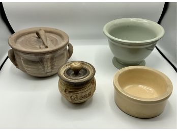 Pottery Lot Includes Covered Caserole
