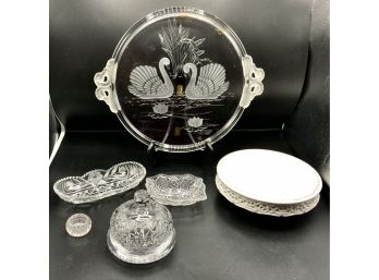 Swan Glass Platter & More
