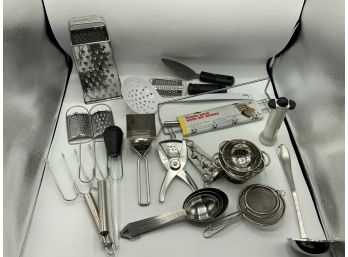 Stainless Steel Utensils, Measuring Cup, Graters & More