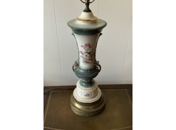 Vintage Pair Tall Porcelain Lamp