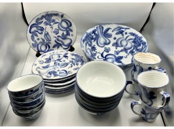 Nantucket Distributing Company Blue & White Porcelain Set ~ Bowls, Plates & More ~