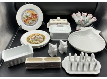 Restoration Hardware Plates, 2 Piggy Creamers And More