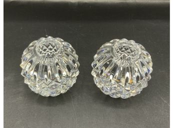 Pair Waterford Candlestick Holders