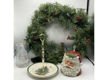 Battery Lighted Wreath & More