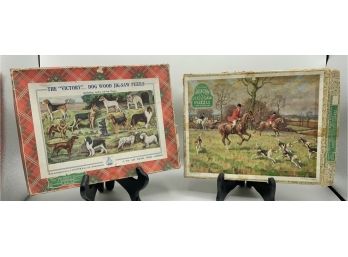2 Antique Plywood Victory Puzzles