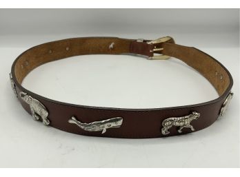 Honest Leather Belt  ~ Endangered Animals ~