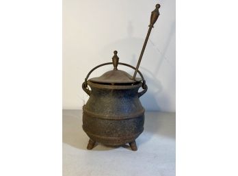 Antique Cast Iron Potpourri Cauldron