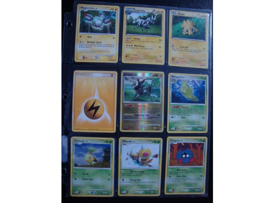 18 Pokemon Cards - Magnemite, Zebstrika, Joltik, Pikachu And More