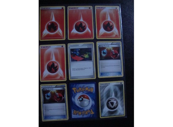 17 Pokemon Cards - Energy, Trainer, And Tepig