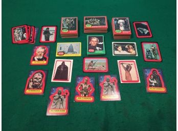 Estate Fresh Lot Of 214 Star Wars Trading Cards. In Excellent Condition.