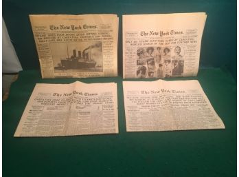 New York Times. The Sinking Of The Titanic. 4/16/1912 - 4/19/1912. All The Articles + Photographs.