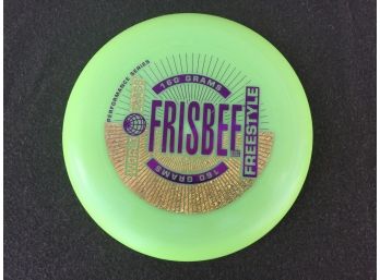 Vintage 1996 Mattel Lime Green Frisbee Freestyle Disc. World Class Performance Series. 160 Grams.