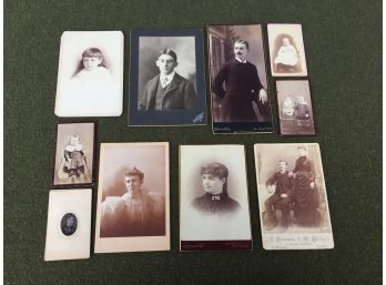 Lot Of Antique Cabinet Photographs And Cartes De Viste From New Haven, Conn.