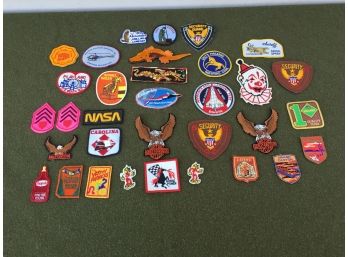 33 Vintage Patches Harley Davidson, Wacky Packages, Colt Firearms, Ready Kilowatt, Security Guard, Shit Burner