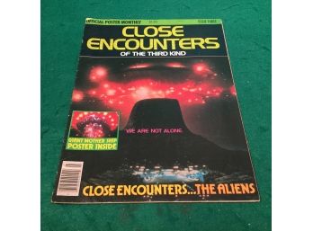 Vintage Close Encounters Of The Third Kind. Official Poster Monthly. Giant Mother Ship Poster Inside. 1978.