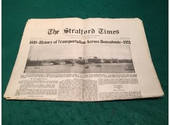 The Stratford Times Newspaper. Friday. November 11, 1921. 1648 - History Of Transportation Across Housatonic.