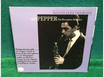 Art Pepper. The Discovery Sessions. Jazz CD With Booklet.