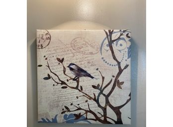 Little Postal Birdie Stretched Canvas Print