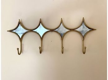 Metal Diamond Pattern Light Coat Rack