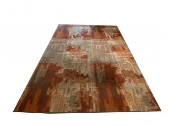 Unique Loom - Red, Rust And Natural Tone Area Rug