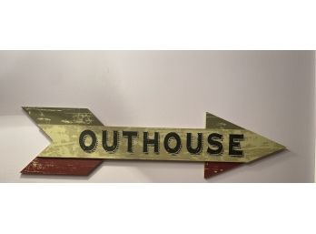 Painted Wood 'Outhouse' Arrow Wall Decor