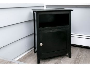 Black Nightstand With Cabinet