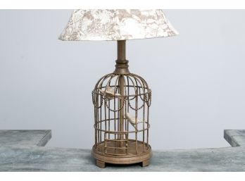 Metal Wire Diorama Birdcage Lamp