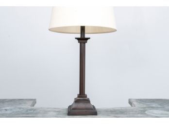 Square Pedestal Metal Table Lamp