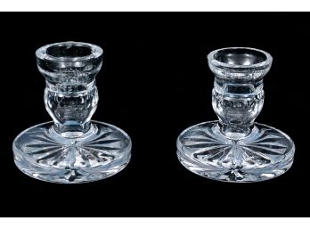 Cut Glass Waterford Candle Holders