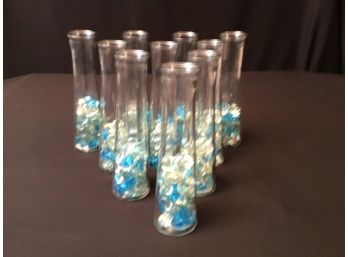Lot Of 10 Party  Shower Vases With Filler
