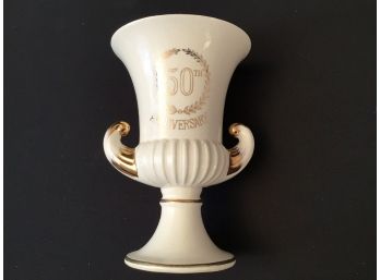 Lefton China 50th Anniversasry Loving Cup Vase