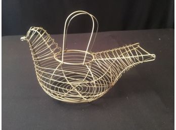 Vintage Wire Bird Basket Egg Basket