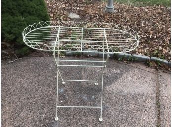 Large Metal Folding Plant Stand Wire Edging