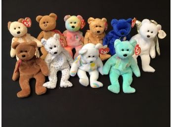 TY Beanie Babies Bears Collection  10 Teddy Ariel Peace More