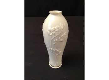 Lenox Vase With Raised Floral Design Made In USA