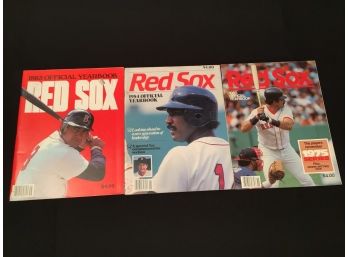 Official Red Sox Yearbooks 1983 1984 1985 NOS