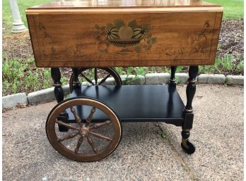 Lovely Heywood Wakefield Tea Cart Bar Cart Serving Cart Great Condition