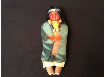 Vintage Skookum Native American Doll With Beads And Blanket