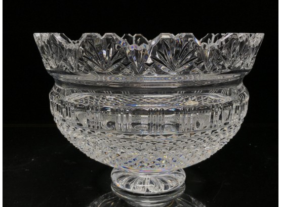 Fabulous LARGE Vintage Cut Crystal Bowl By WATERFORD - Highly Decorated - Excellent Condition - A STUNNER !