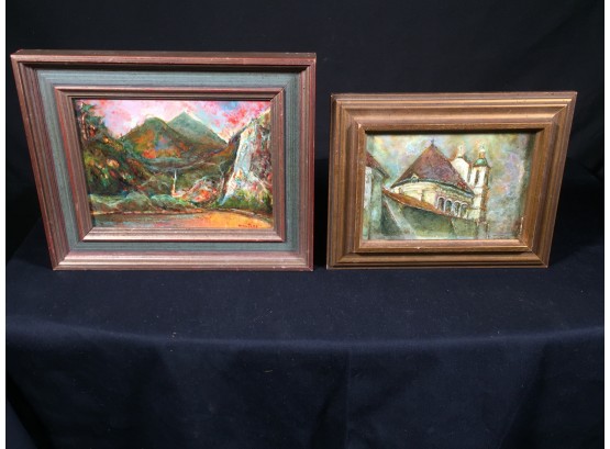 Two Joseph Reynolds Original Oil Paintings On Board - 1974 & 1985 - Both Very Well Done - Great Pieces