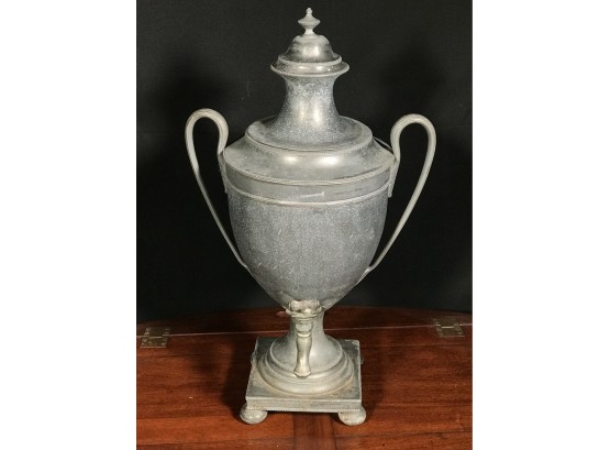 Beautiful Large Vintage Urn - VERY Elegant Look - Appears To Be Pewter - GREAT LOOK - Amazing Lines