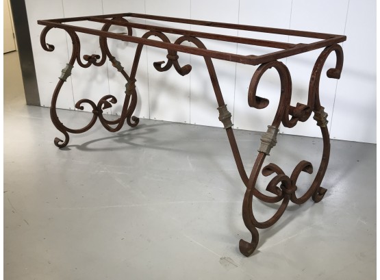 Incredible Antique French Wrought Table Base  - INCREDIBLE - Lacking Top - Bought At Brimfield For $2,300