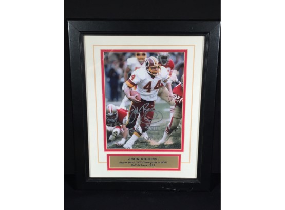Fantastic Authentic Signed JOHN RIGGINS Photo - Washington Redskins - With Certificate Of Authenticity