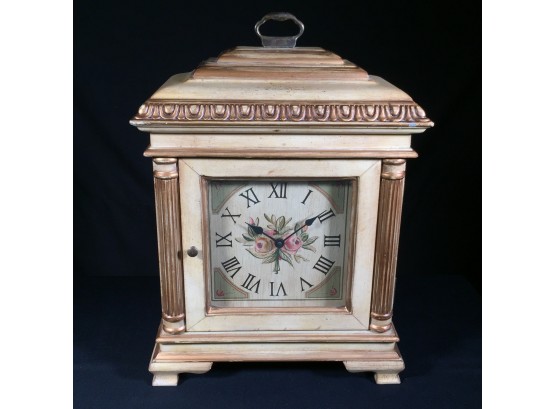 Fabulous Large Antique Style  Mantel Clock By ETHAN ALLEN - Paid $900 - Paint Decorated - VERY Nice Piece