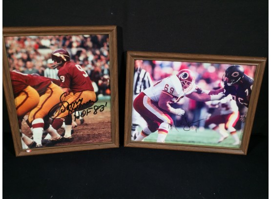 Autographed Sonny Jurgensen & Mark Schlereth Photos - Guaranteed Original Redskins Signatures