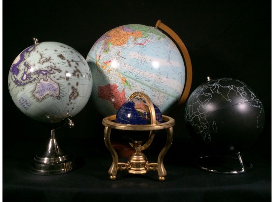 Fantastic Collection Of Globes - Several Styles - LOOK GREAT DISPLAYED TOGETHER ! - Great Lot
