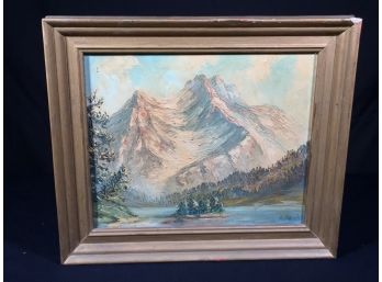 Wonderful Oil On Canvas By A.PLOCH - Listed Artist - In Original Frame With Gallery Stamp On Back Of Frame
