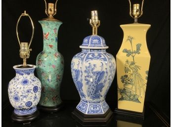 Incredible Lot Of Asian Vases As Lamps - All High End - GREAT LOT ! - Client Paid Between $150 - $475 EACH !